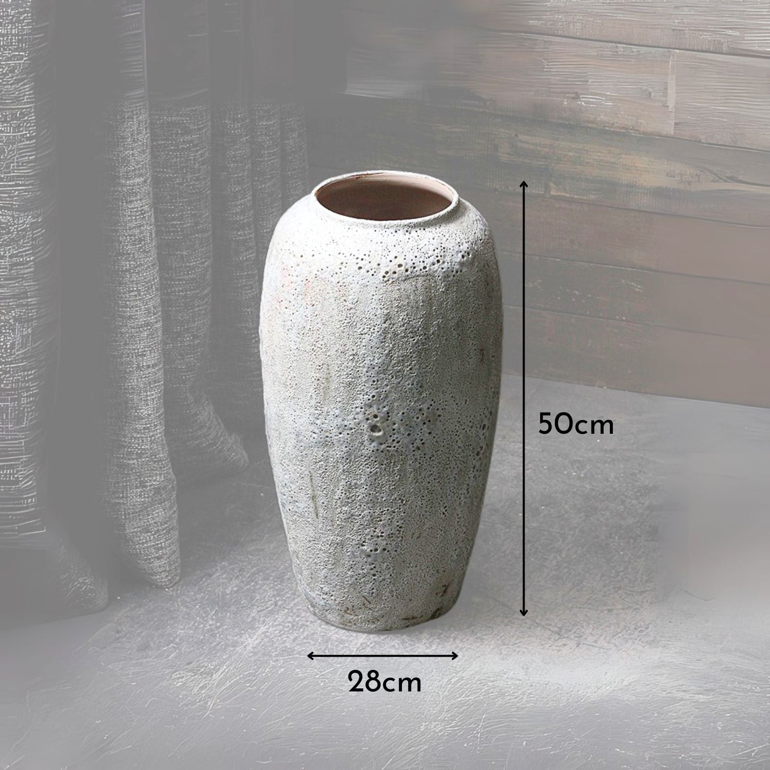 Rustic Ceramic Planter Vase - Large Decorative Piece Ciel Home