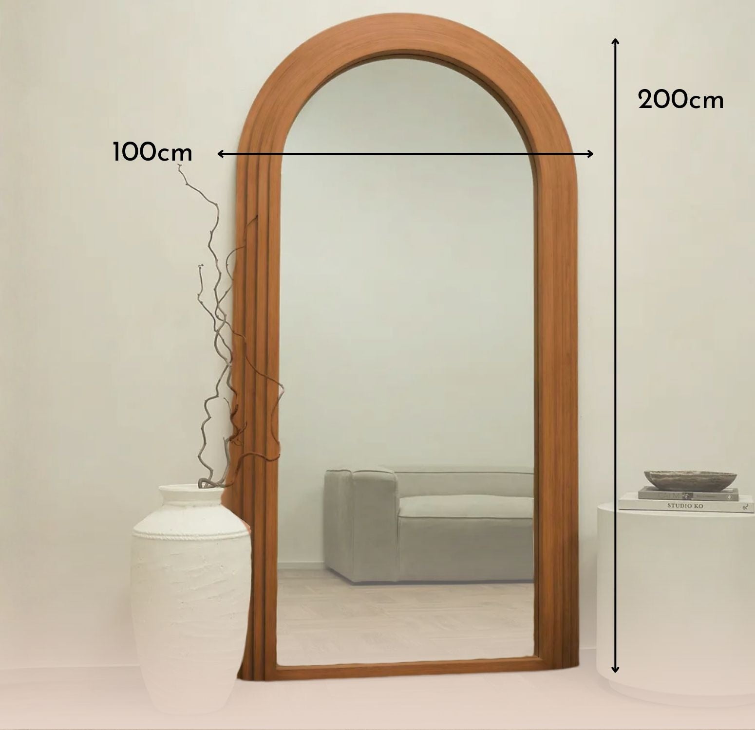 Arched Step Full-Length Mirror 200x100 cm Ciel Home