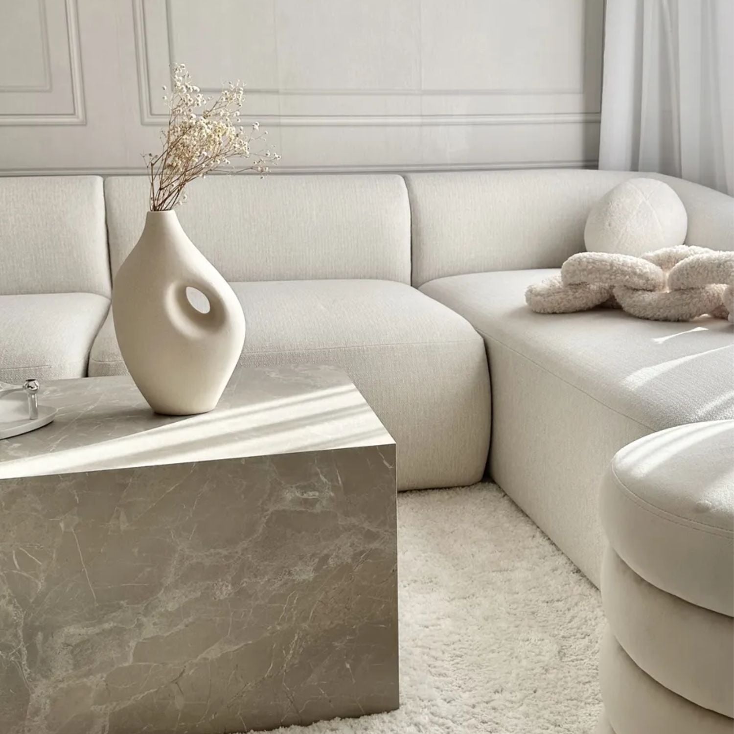 Ceramic Vase White Jar Ciel Home