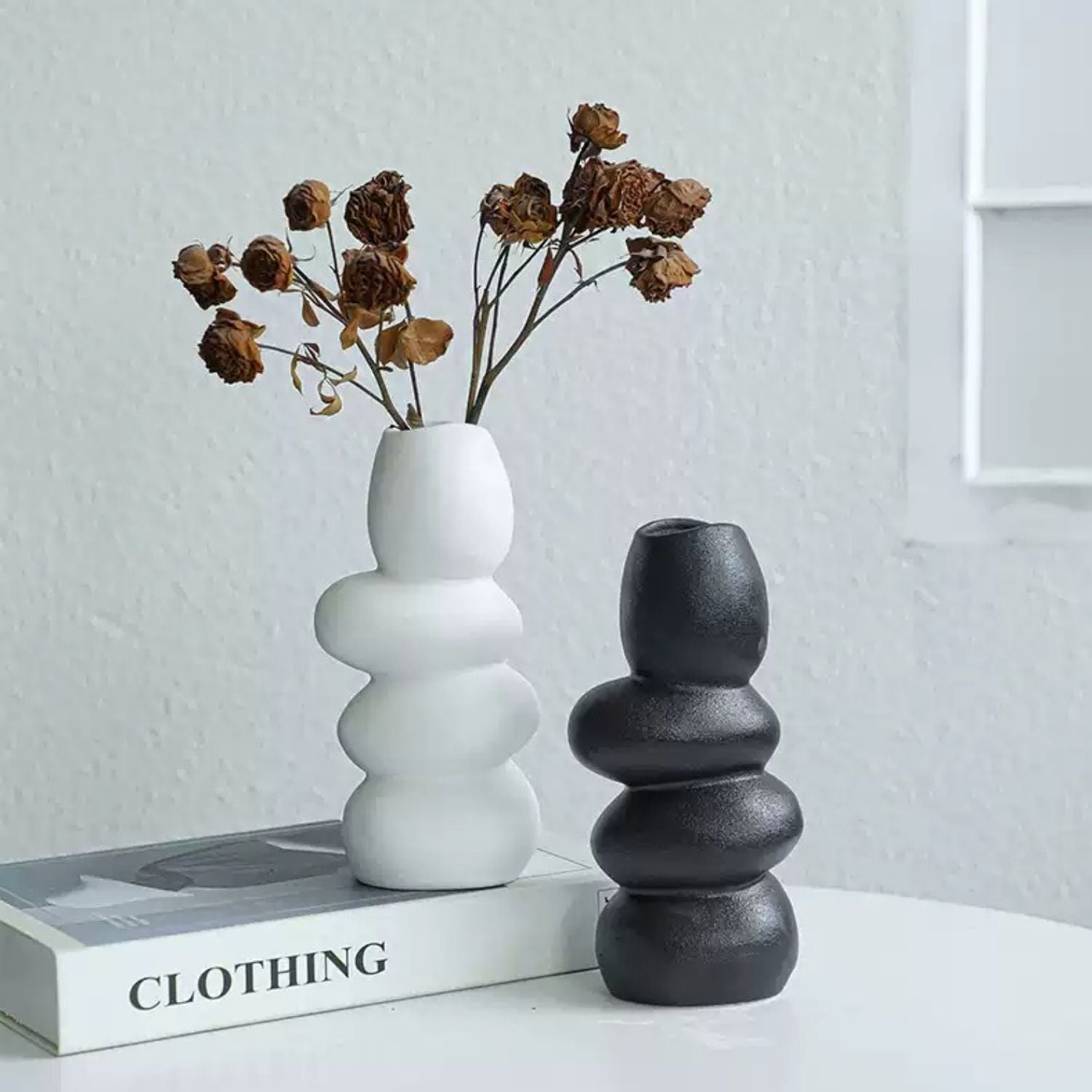 White Stones Ceramic Vase Ciel Home