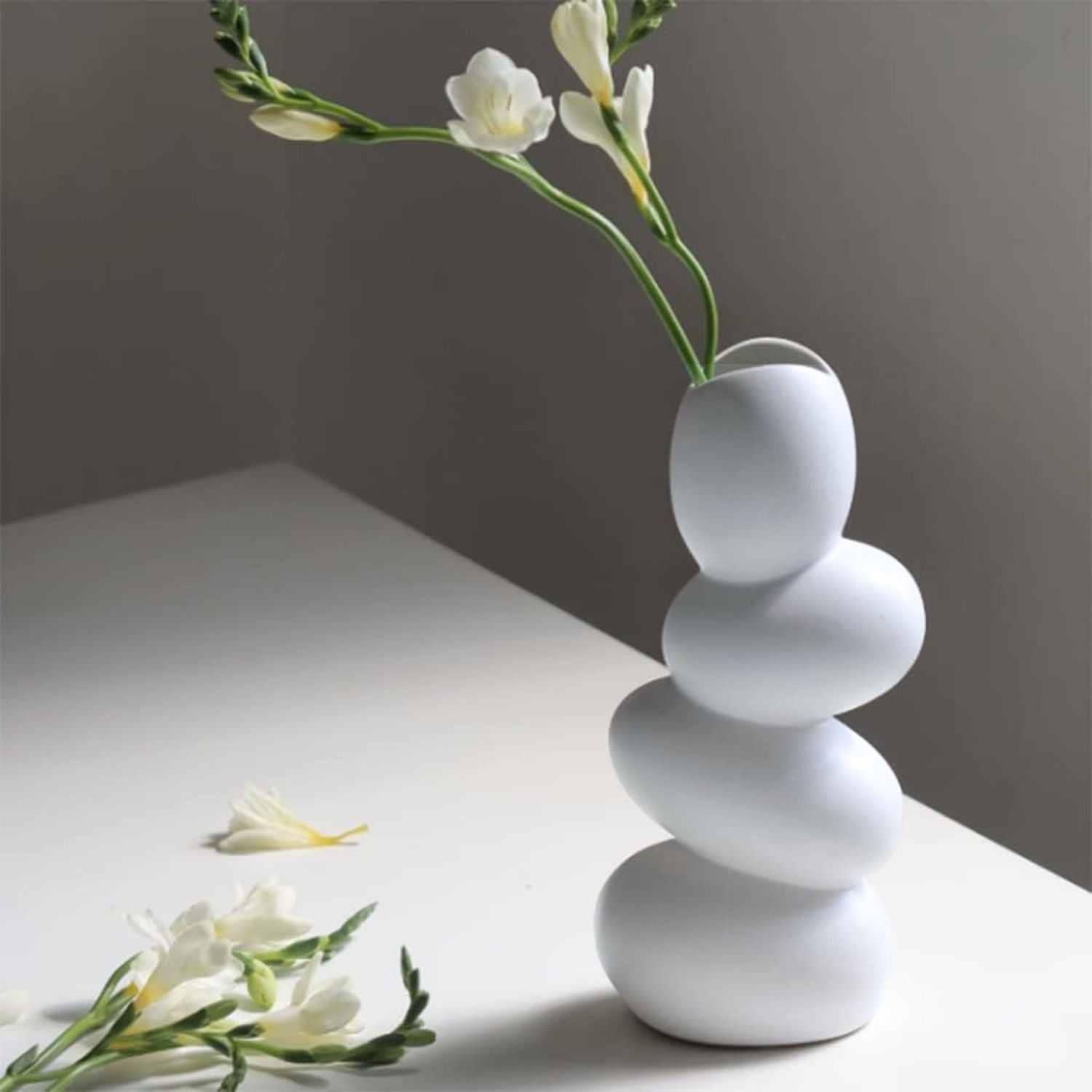 White Stones Ceramic Vase Ciel Home