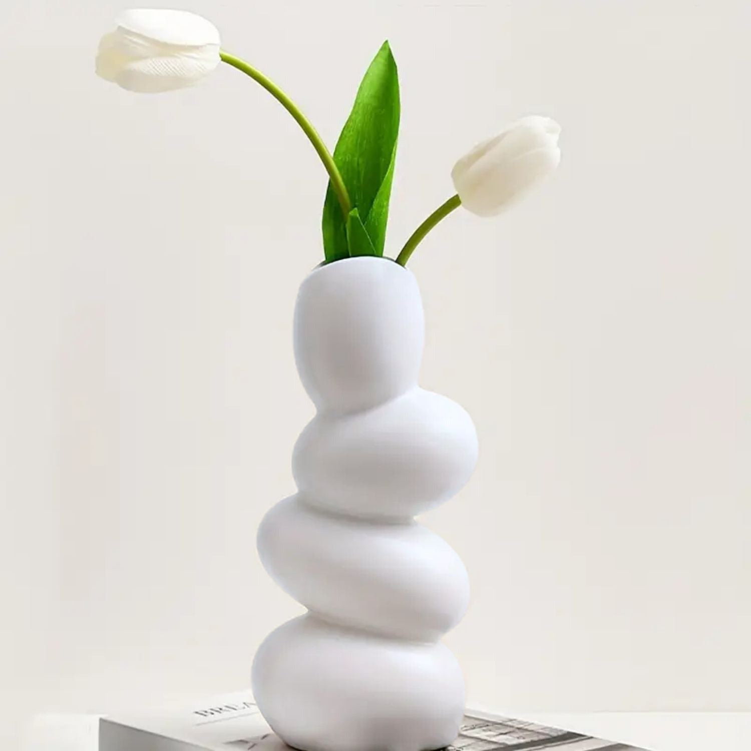 White Stones Ceramic Vase Ciel Home