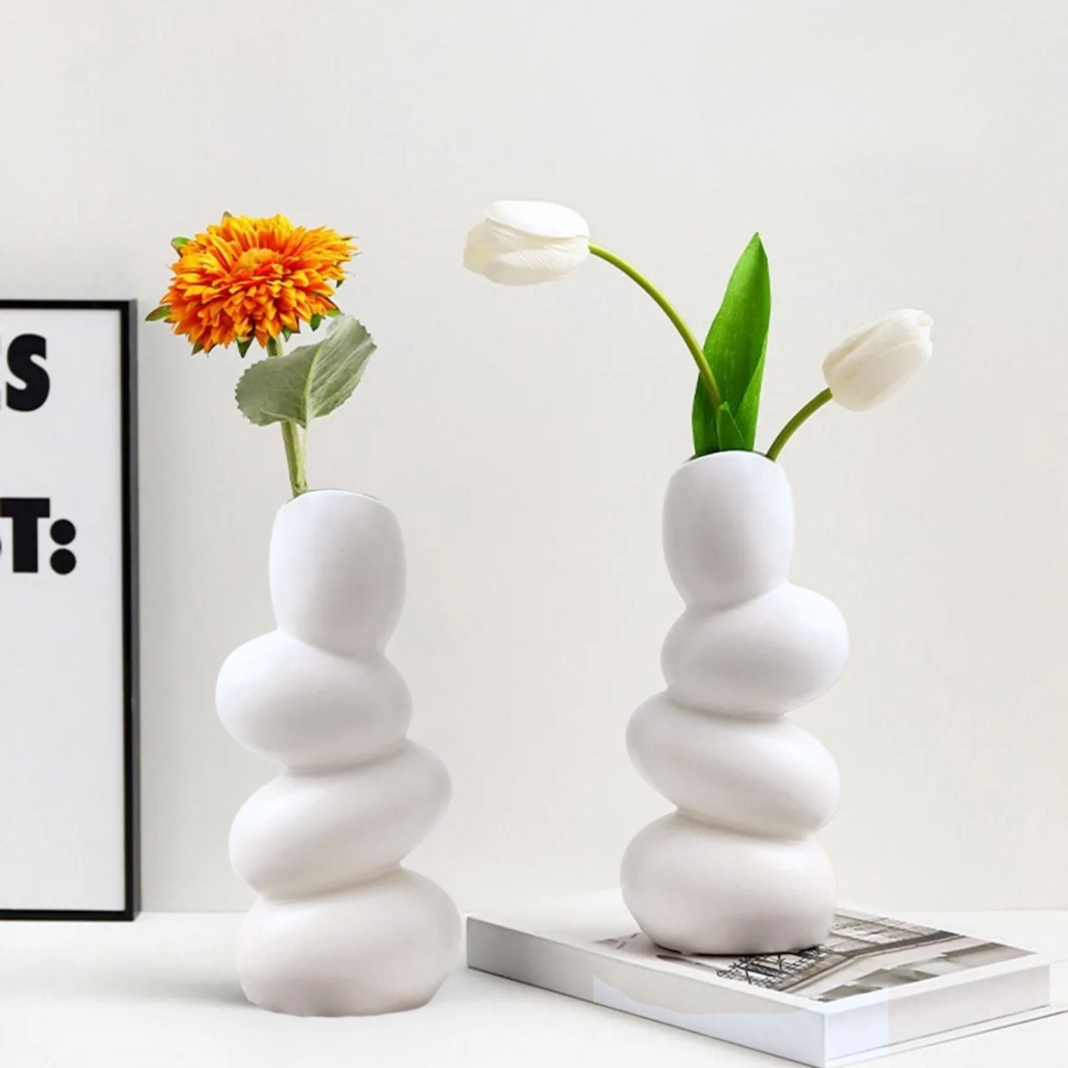 White Stones Ceramic Vase Ciel Home