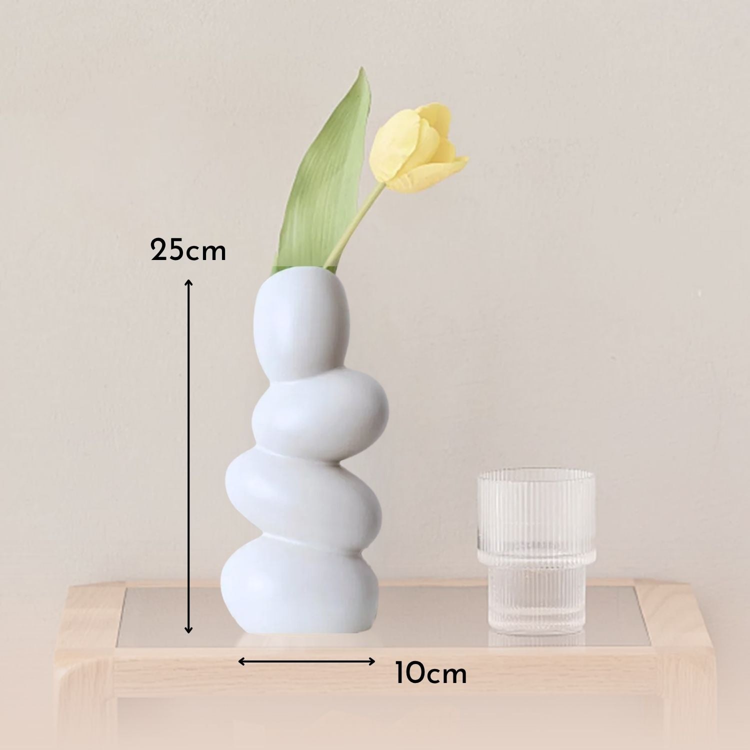 White Stones Ceramic Vase Ciel Home