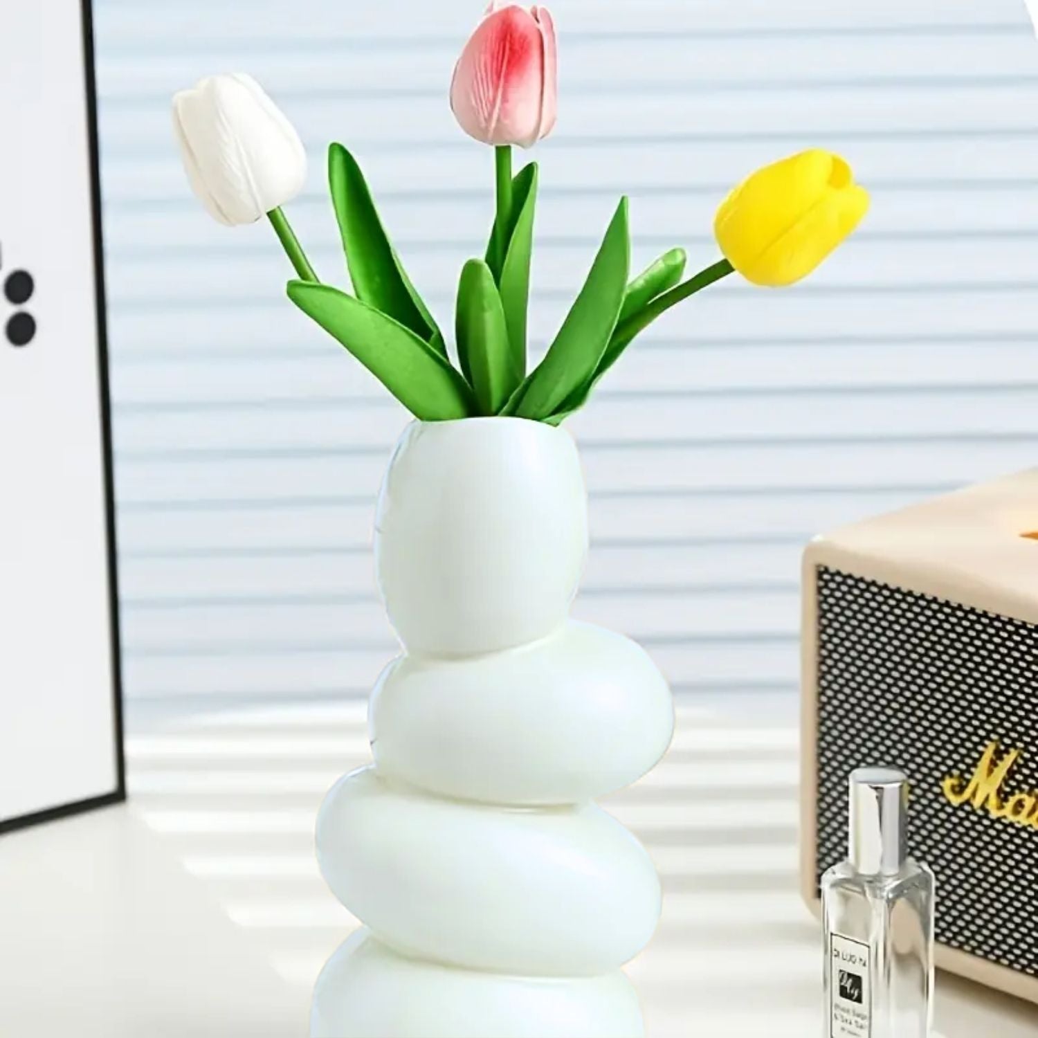 White Stones Ceramic Vase Ciel Home