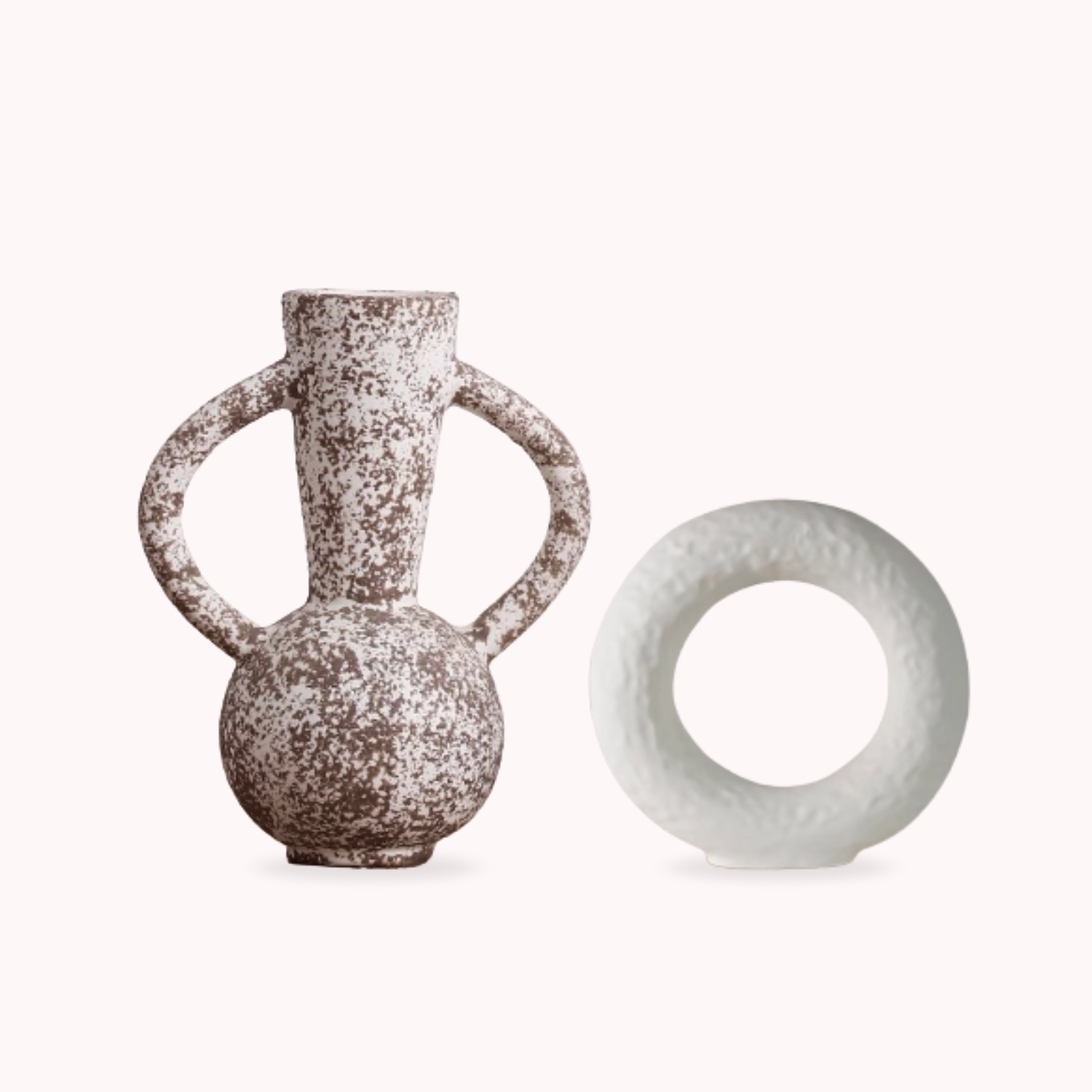 Ceramic Vase and Deco Figure Set – 2 Piece Set Ciel Home