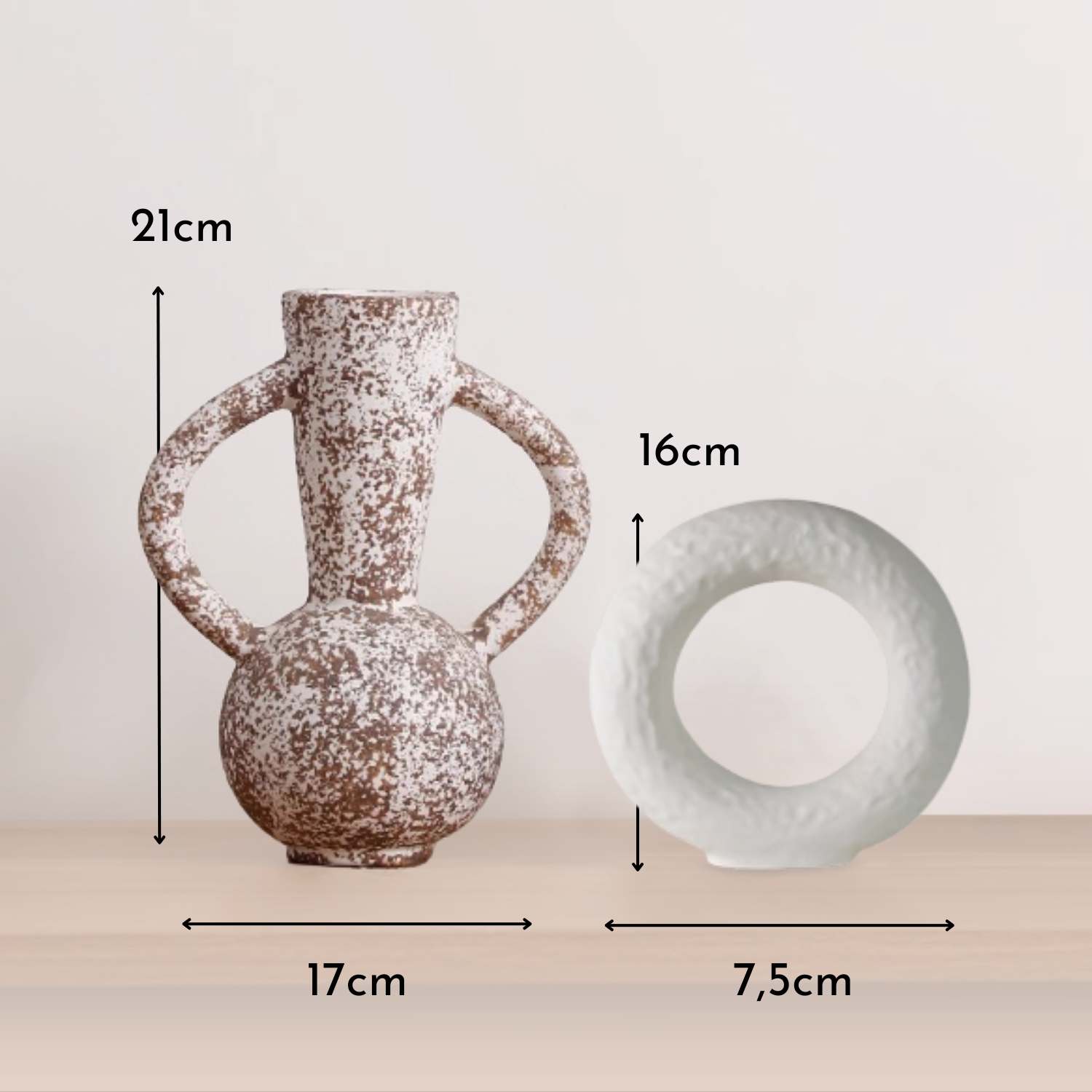 Ceramic Vase and Deco Figure Set – 2 Piece Set Ciel Home