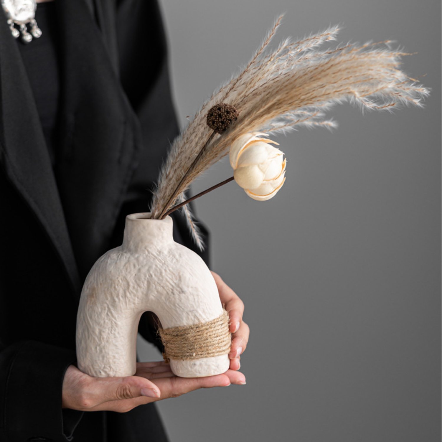 Set of 3 Eco Terra Ceramic Vases Ciel Home