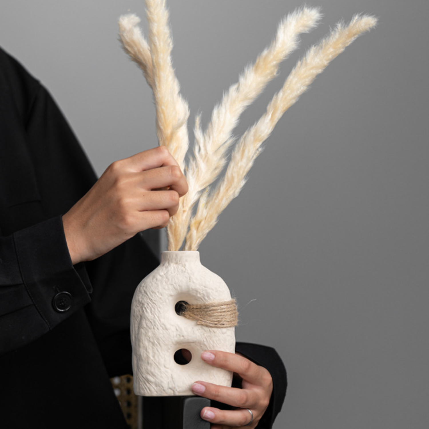 Set of 3 Eco Terra Ceramic Vases Ciel Home