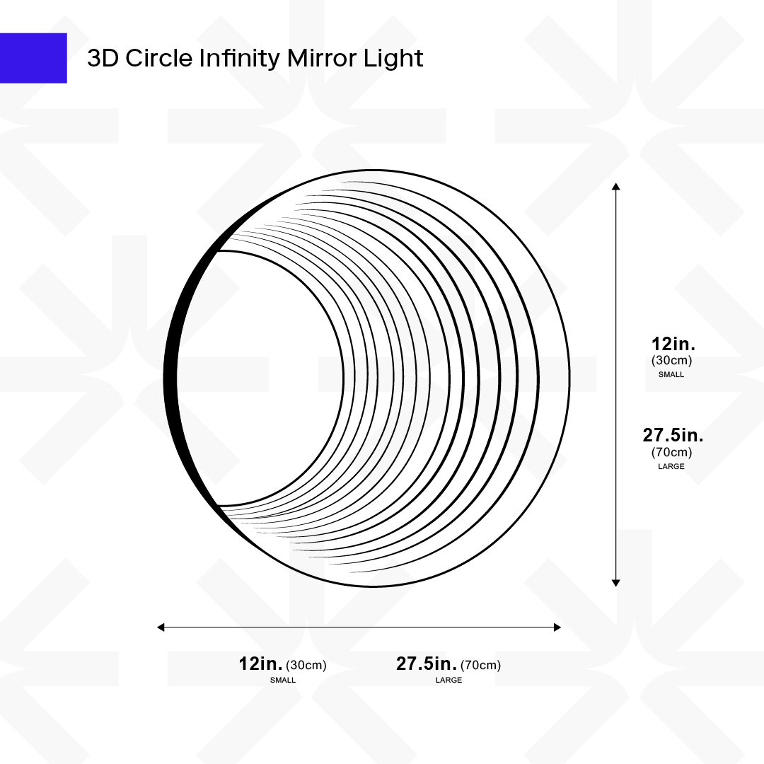 3D Circle Mirror Light Ciel Home