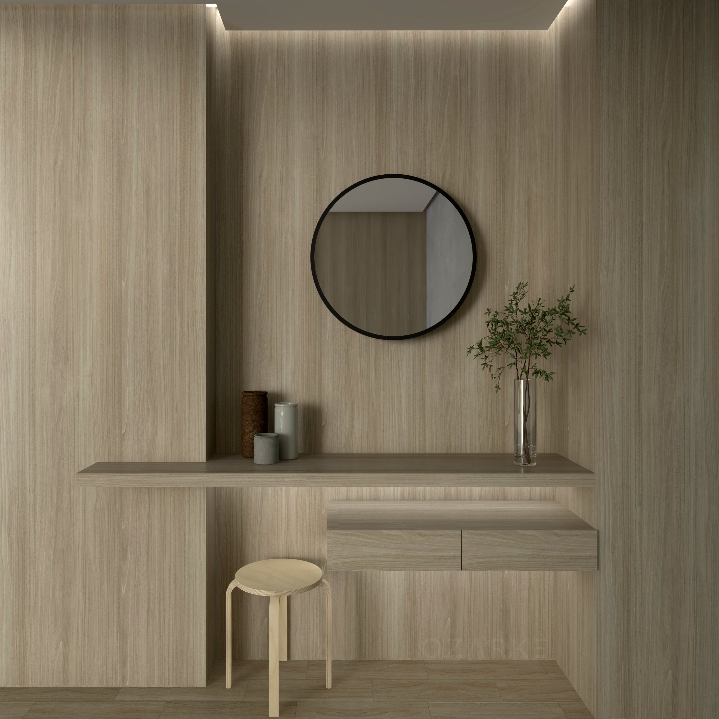 3D Circle Mirror Light Ciel Home