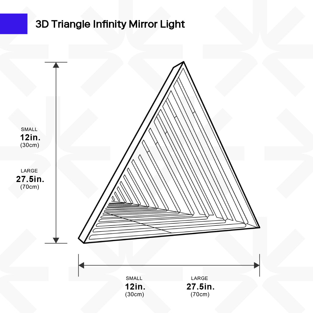 3D Triangle Mirror Light Ciel Home
