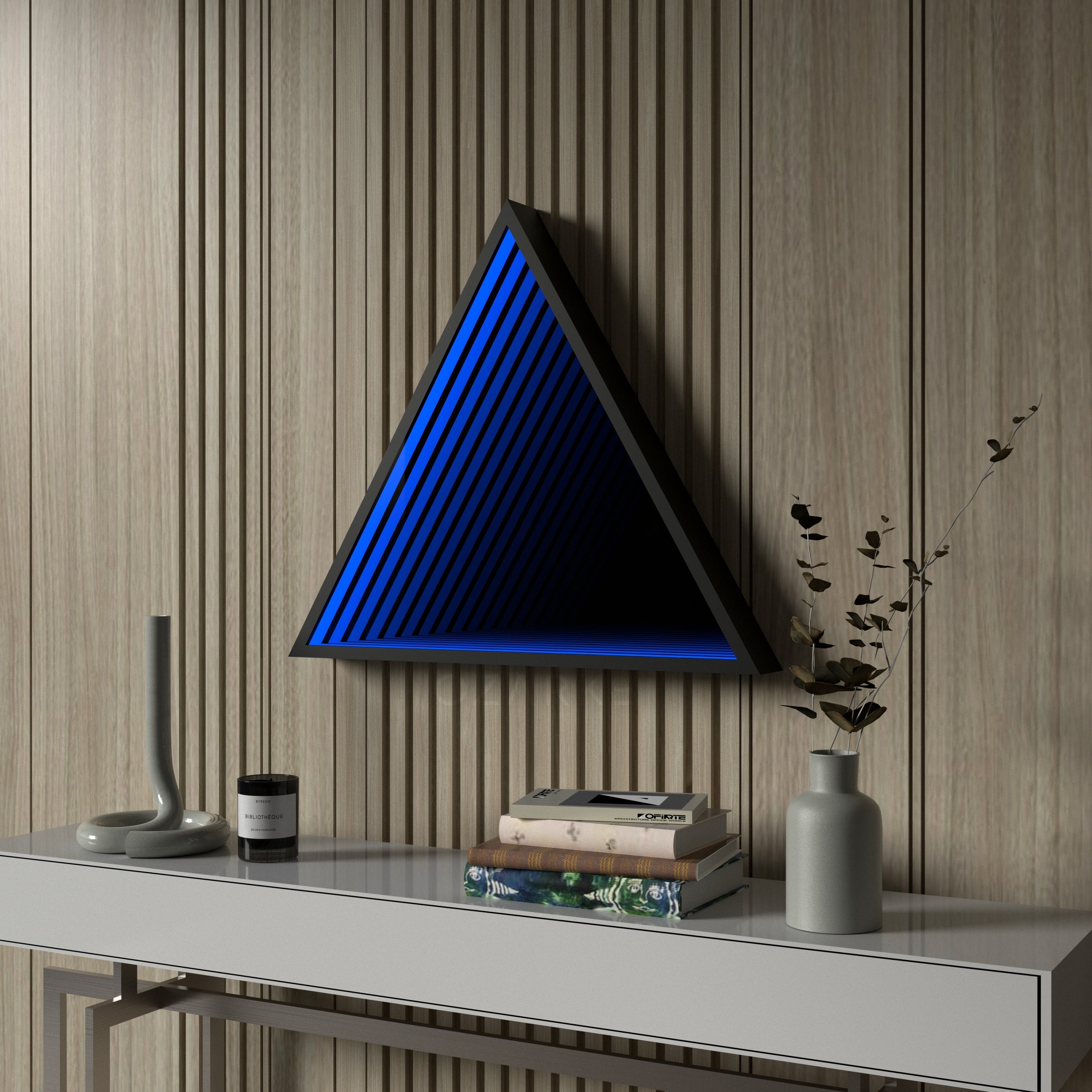 3D Triangle Mirror Light Ciel Home
