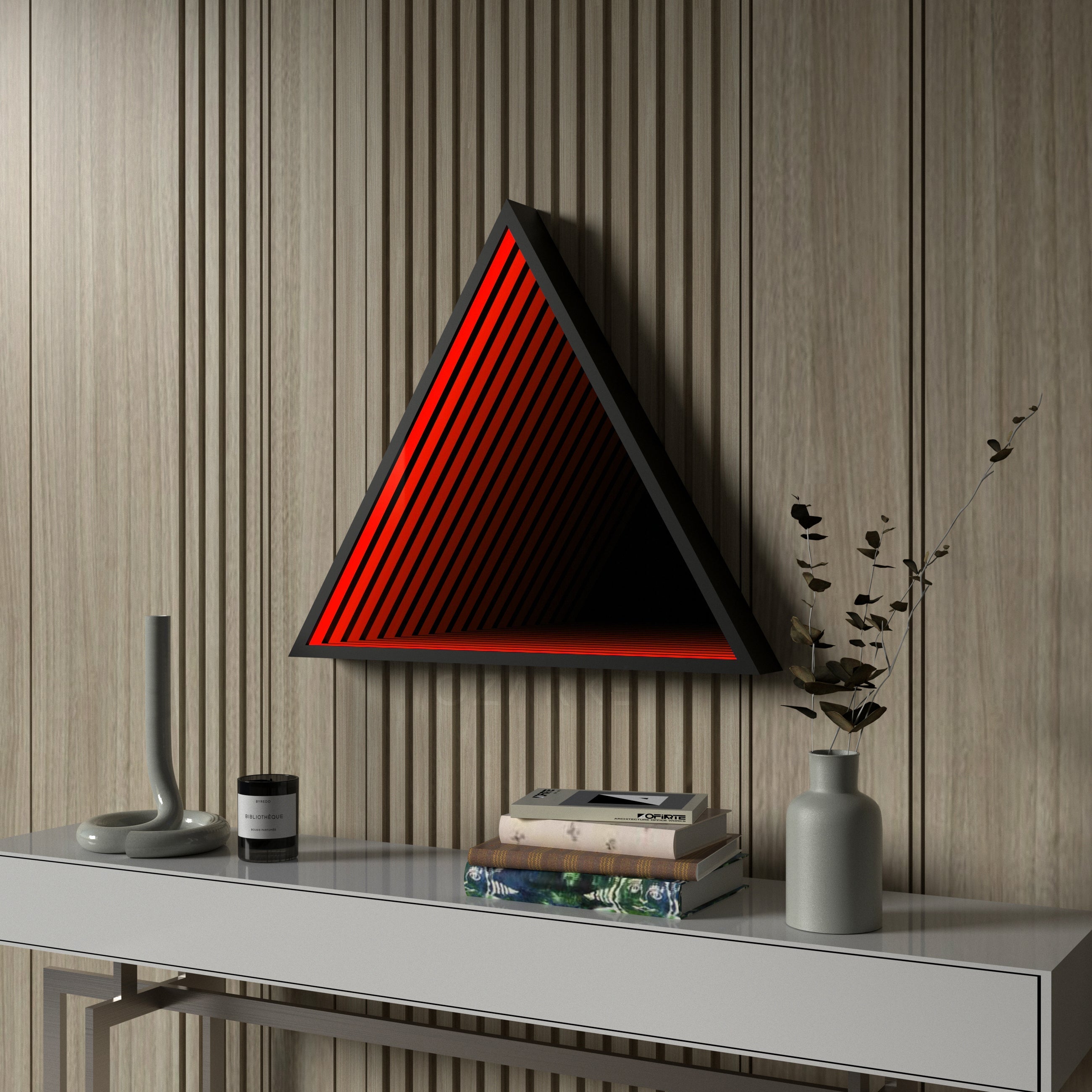 3D Triangle Mirror Light Ciel Home