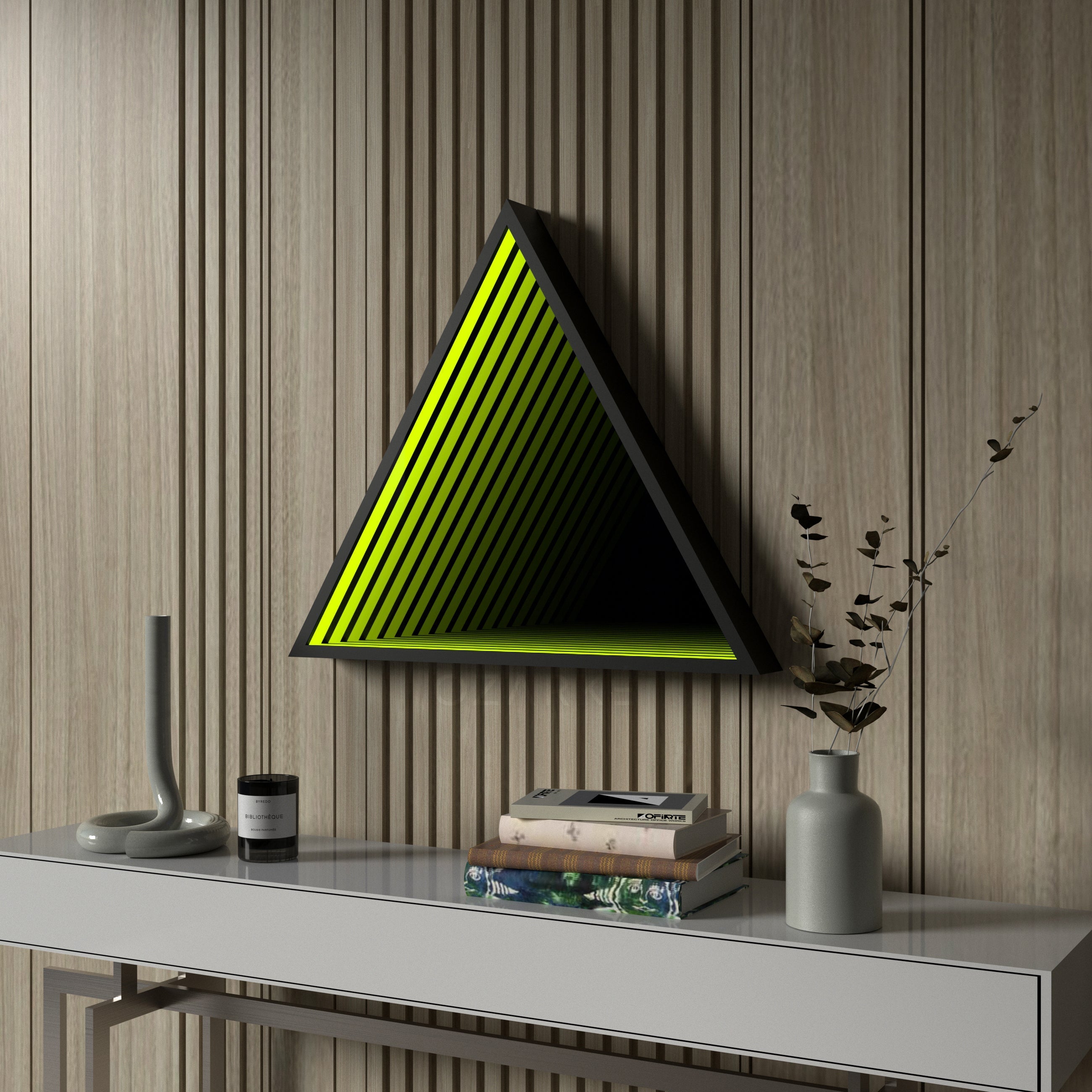 3D Triangle Mirror Light Ciel Home