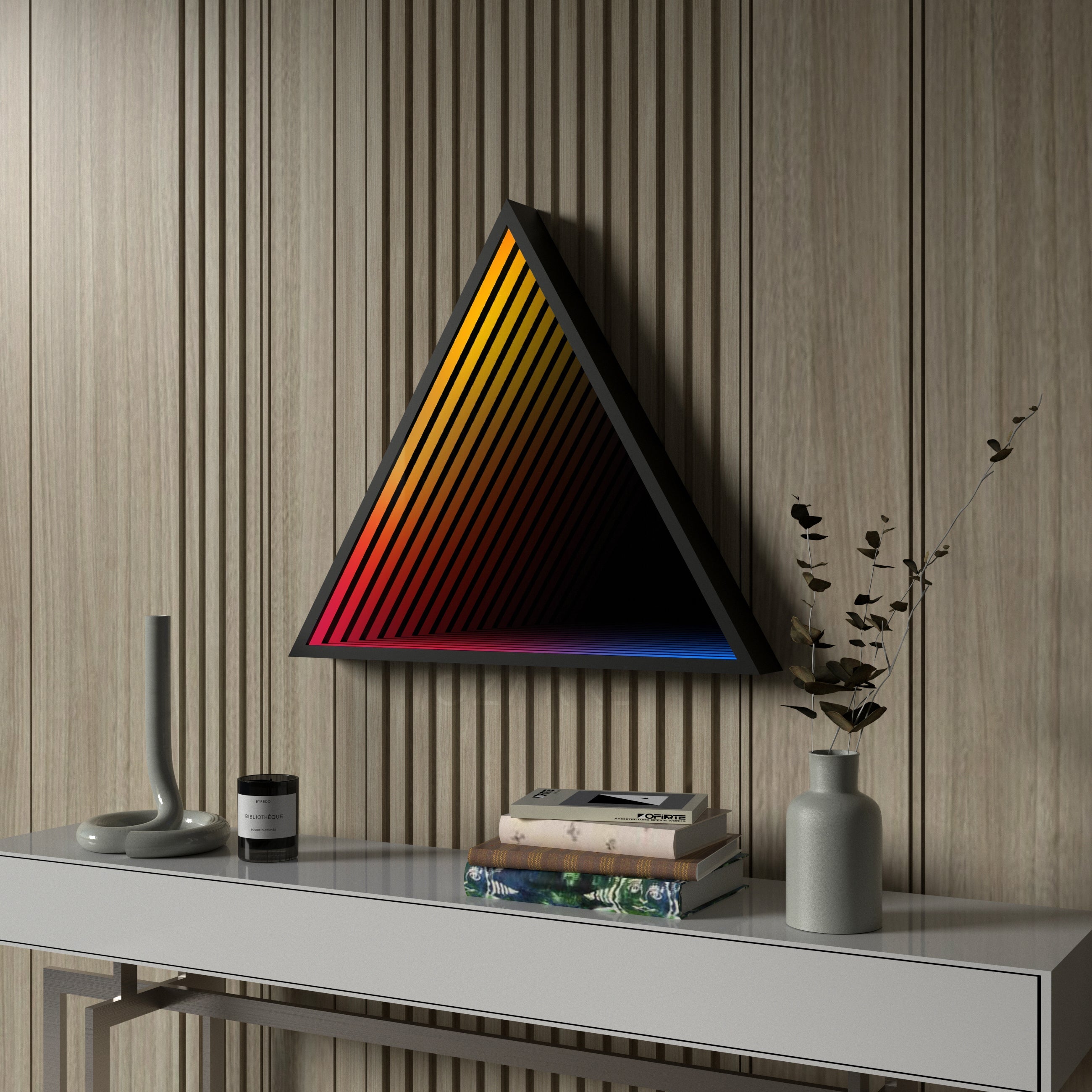 3D Triangle Mirror Light Ciel Home