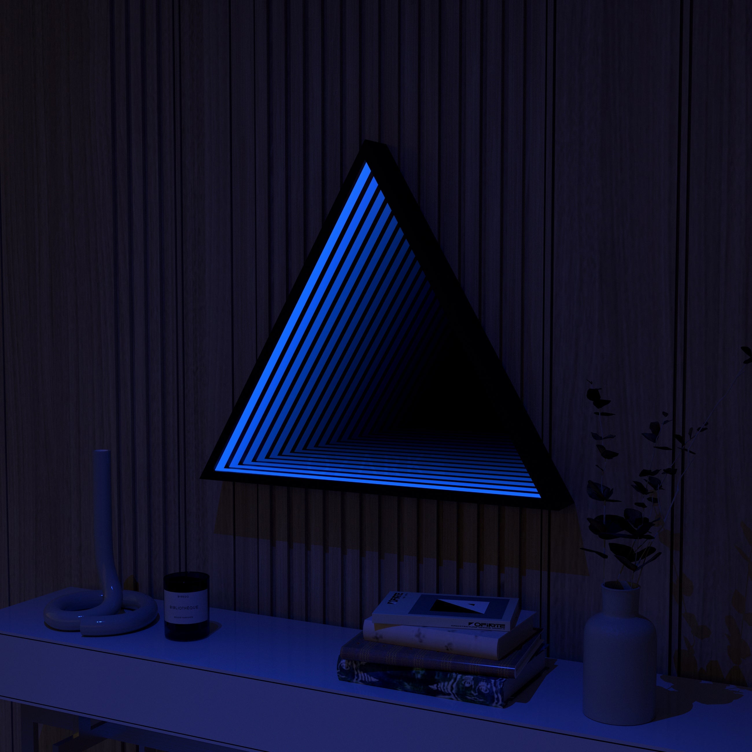 3D Triangle Mirror Light Ciel Home