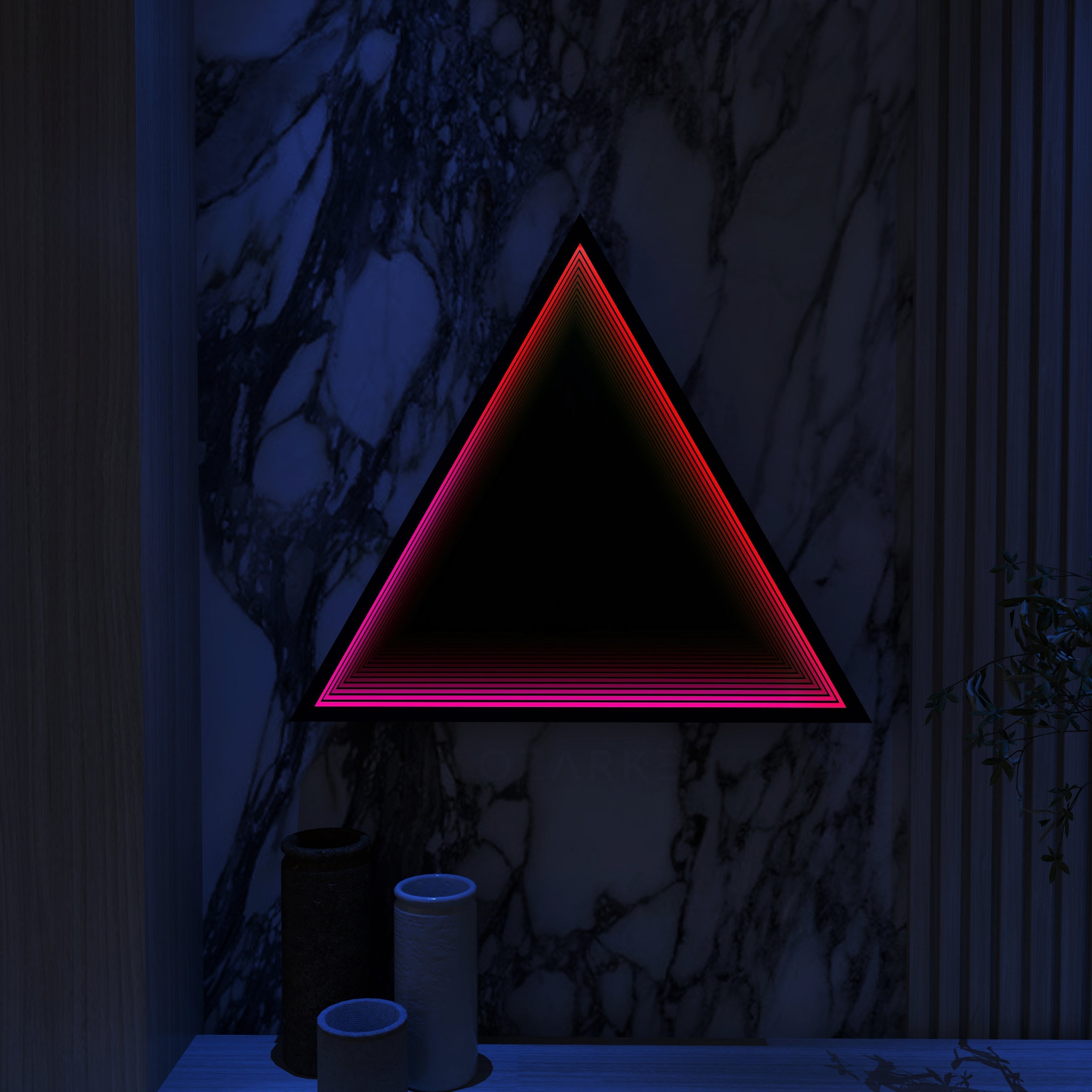3D Triangle Mirror Light Ciel Home