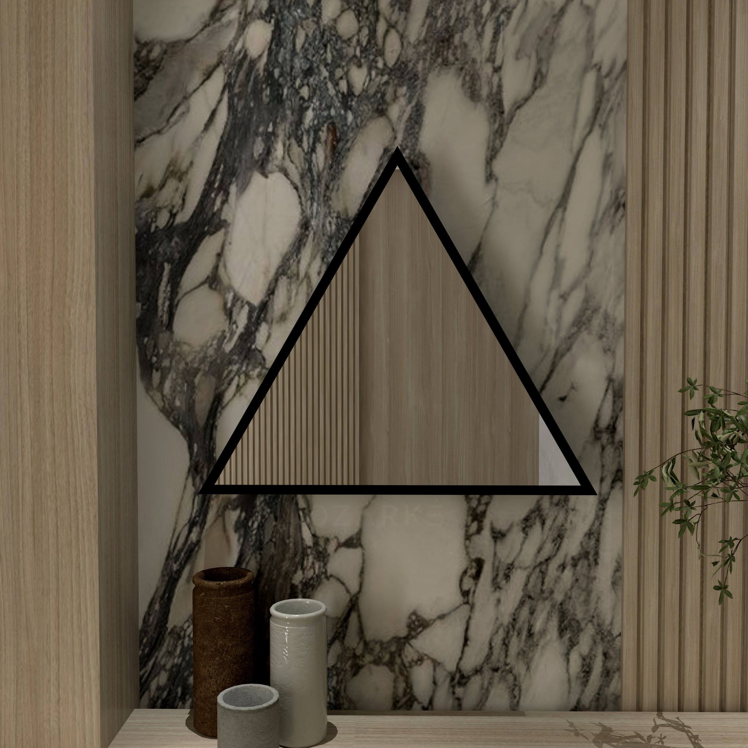 3D Triangle Mirror Light Ciel Home