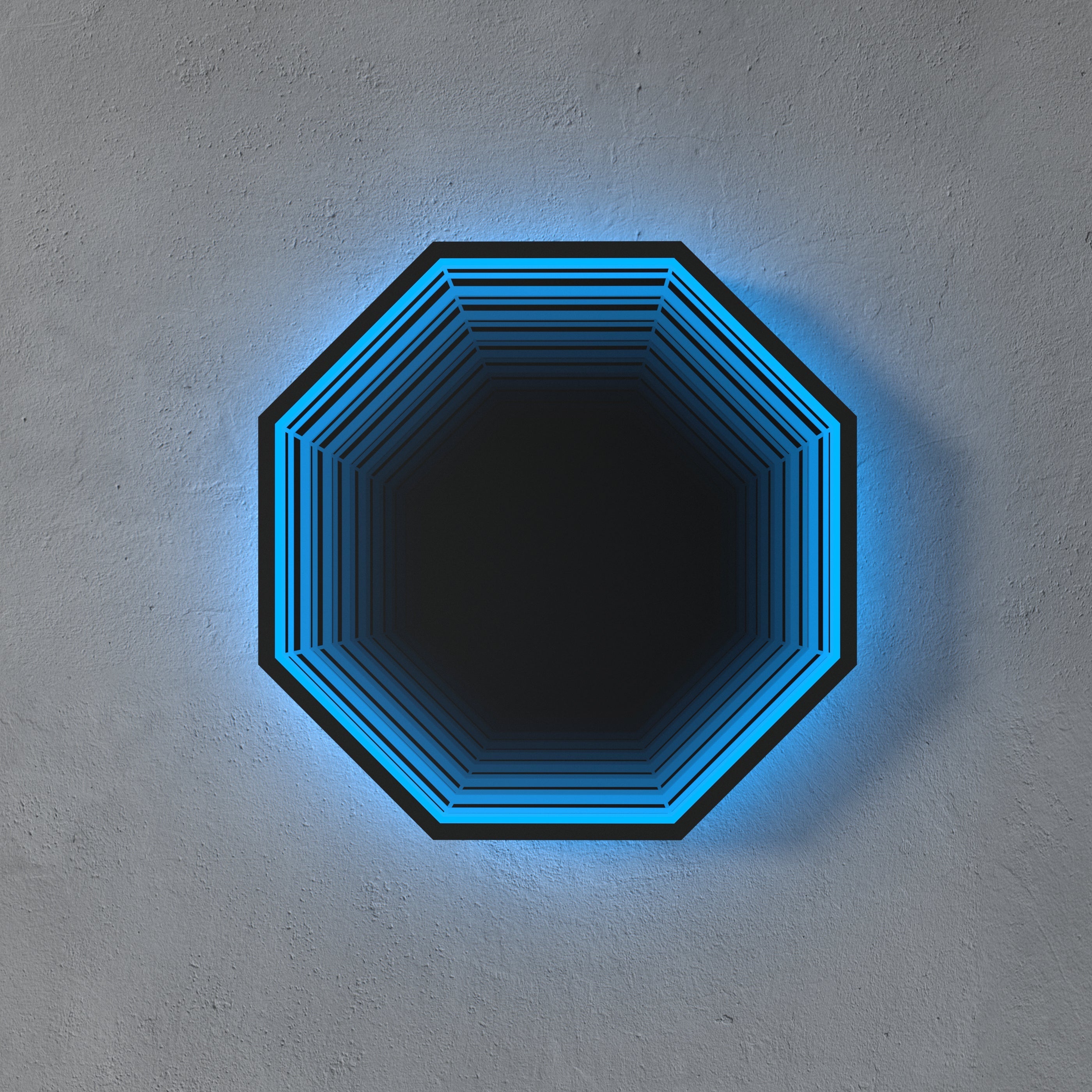 3D Octagon Mirror Light Ciel Home