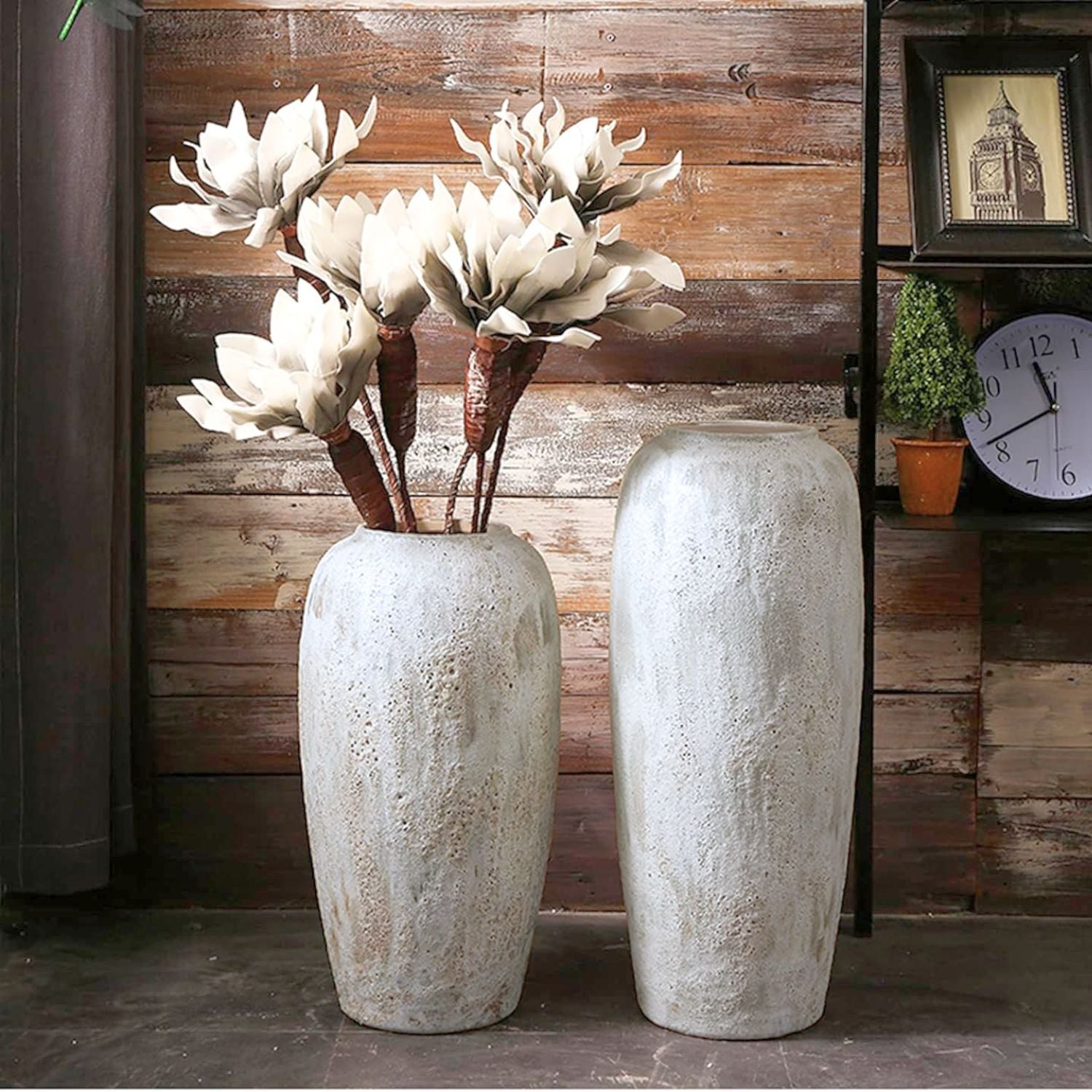 Rustic Ceramic Planter Vase - Large Decorative Piece Ciel Home