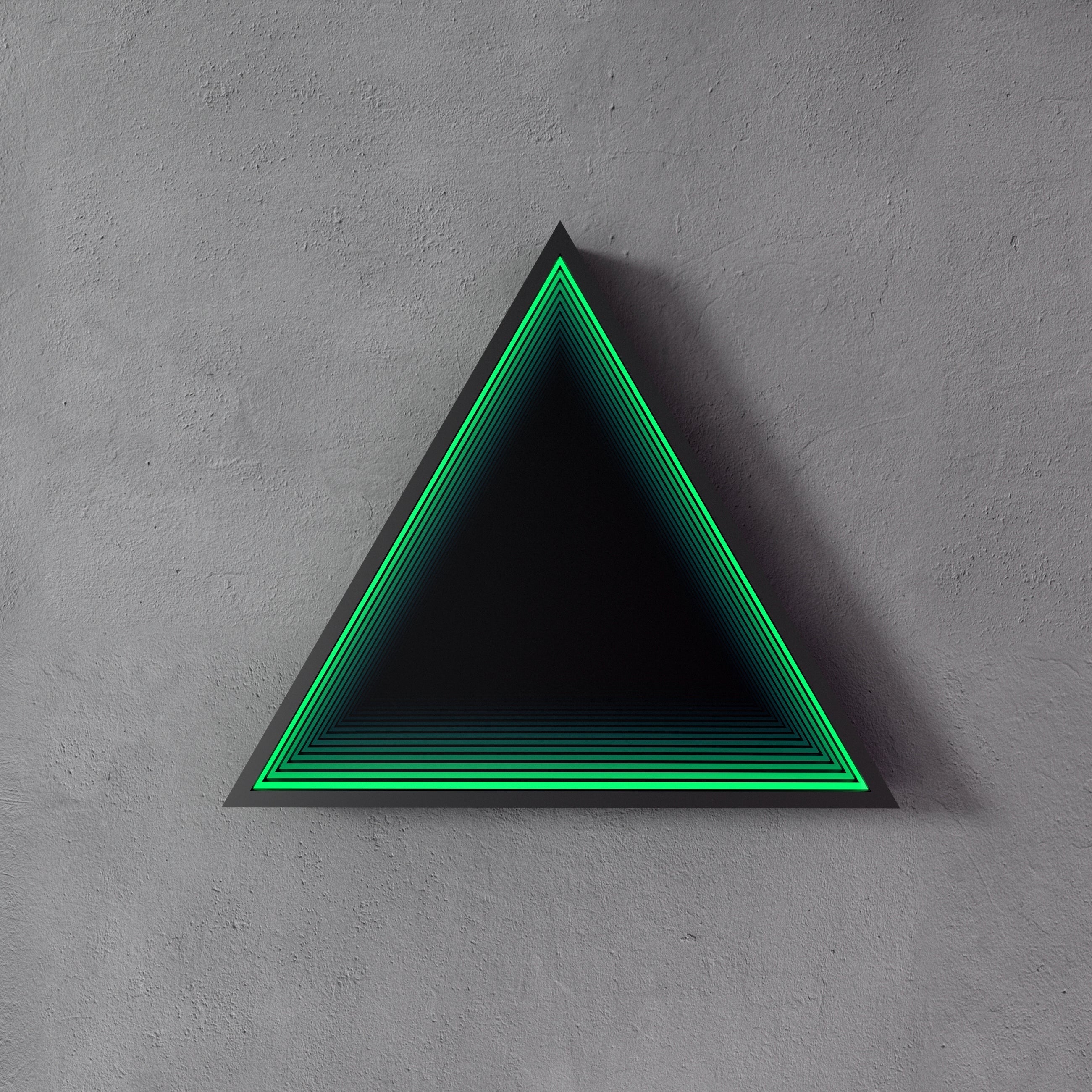 3D Triangle Mirror Light Ciel Home