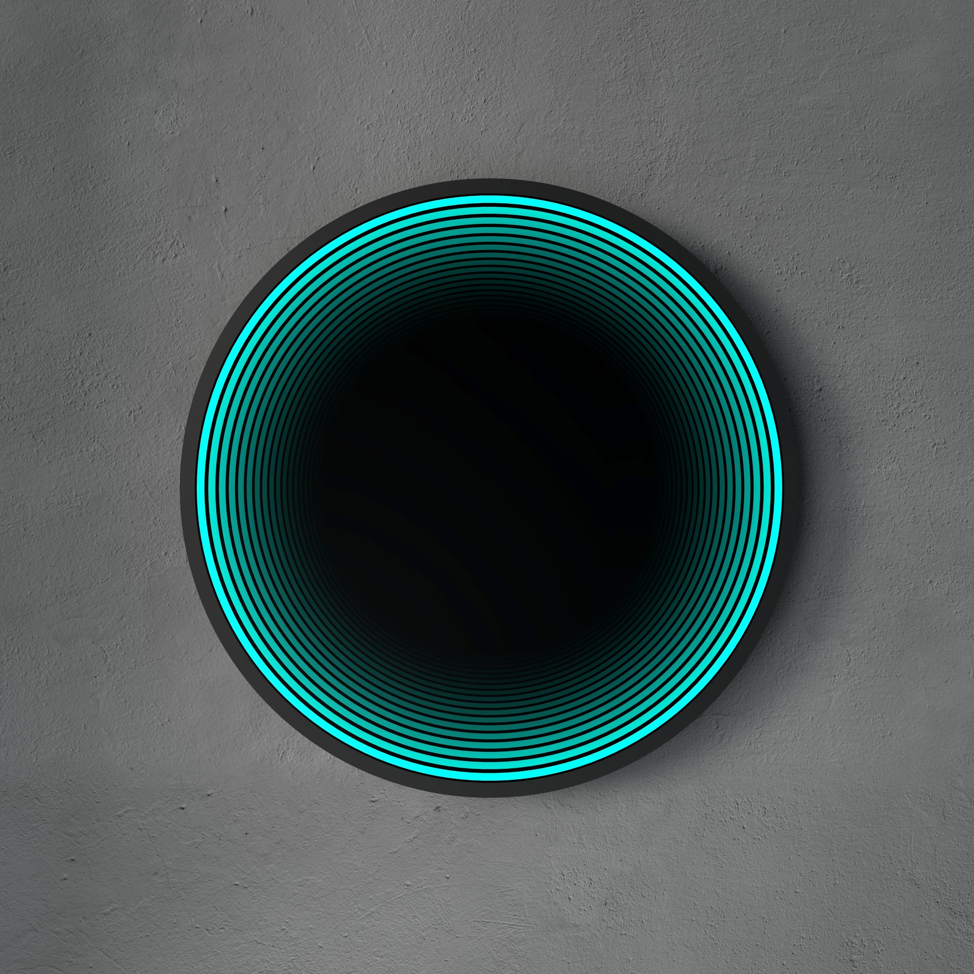 3D Circle Mirror Light Ciel Home