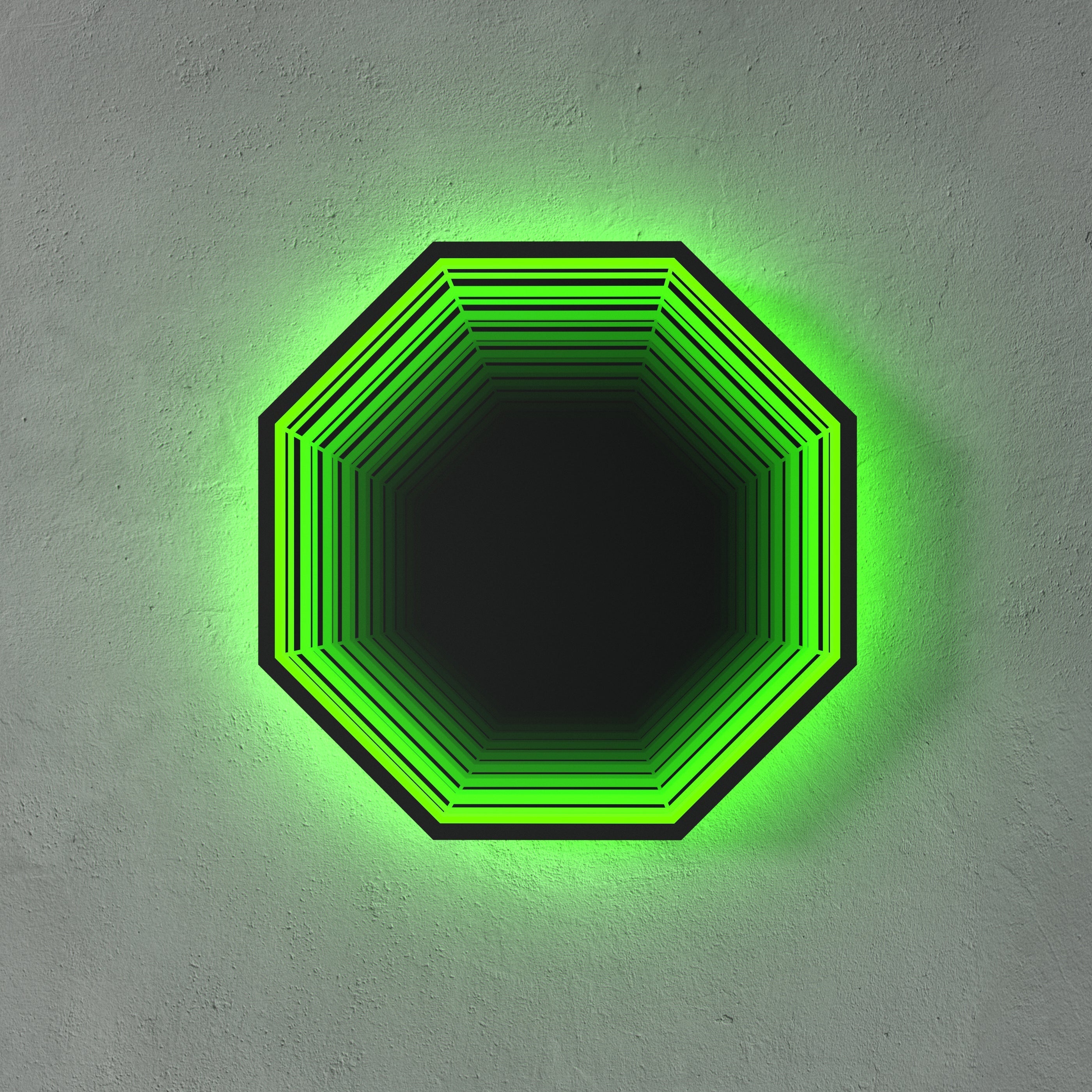 3D Octagon Mirror Light Ciel Home