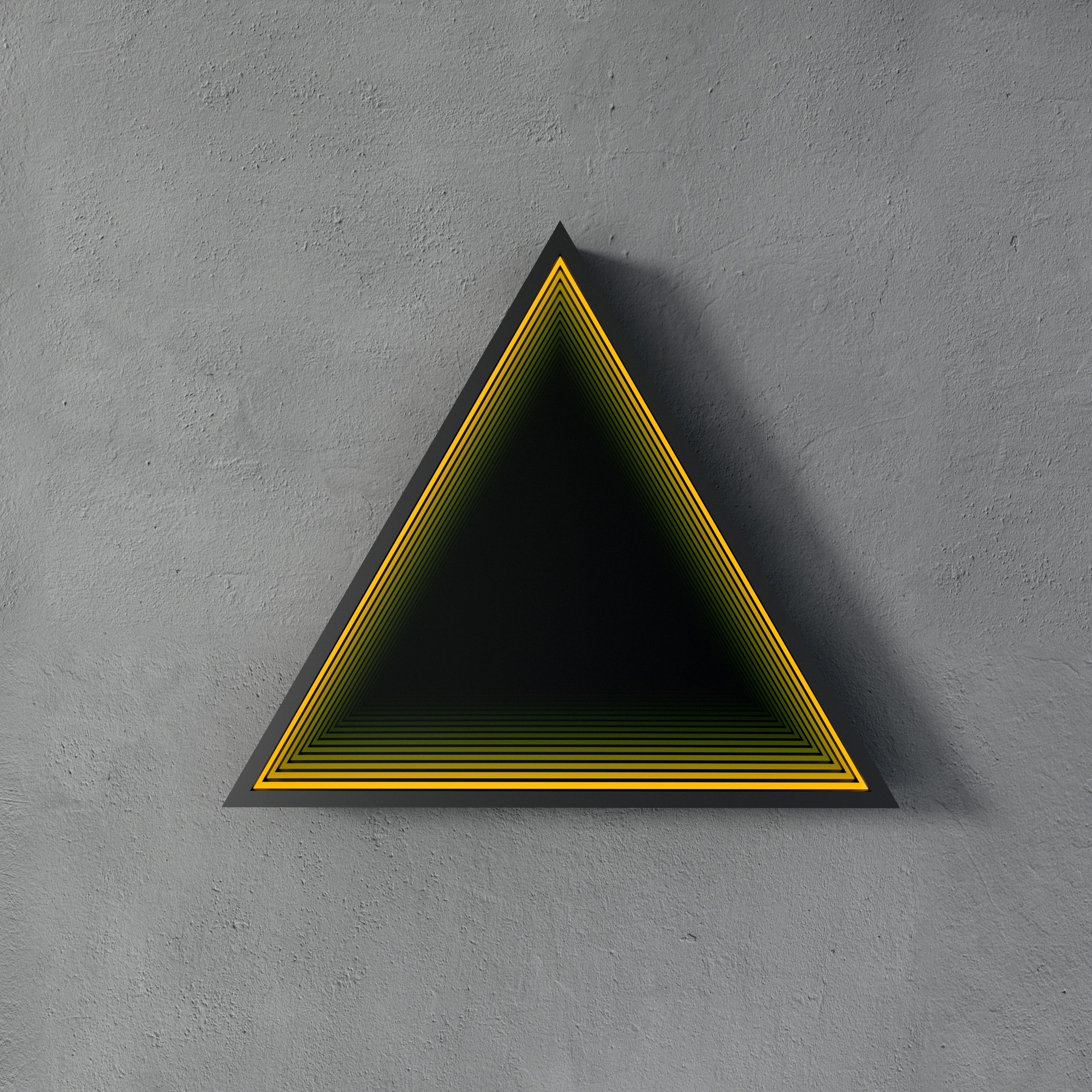 3D Triangle Mirror Light Ciel Home