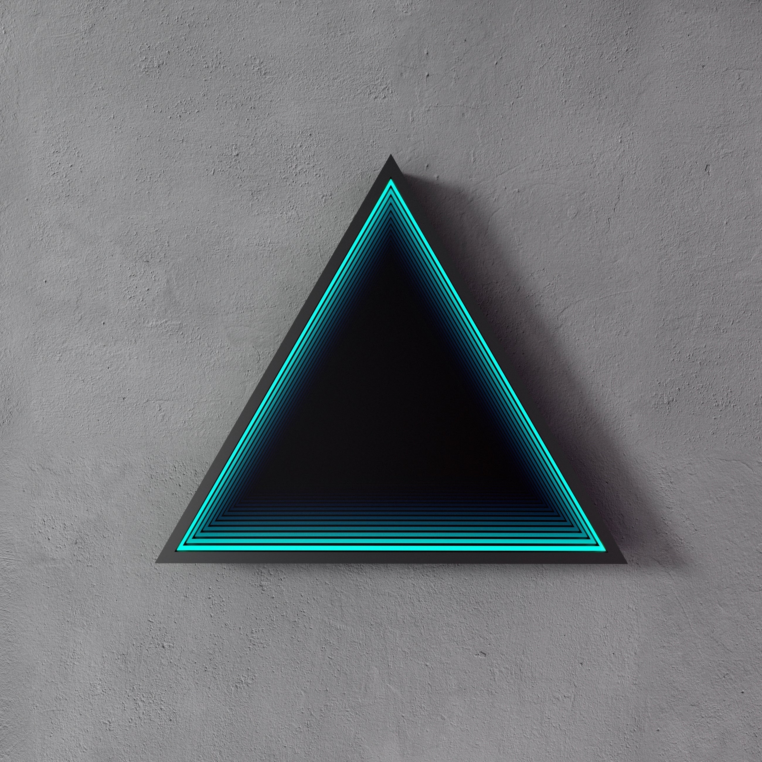 3D Triangle Mirror Light Ciel Home