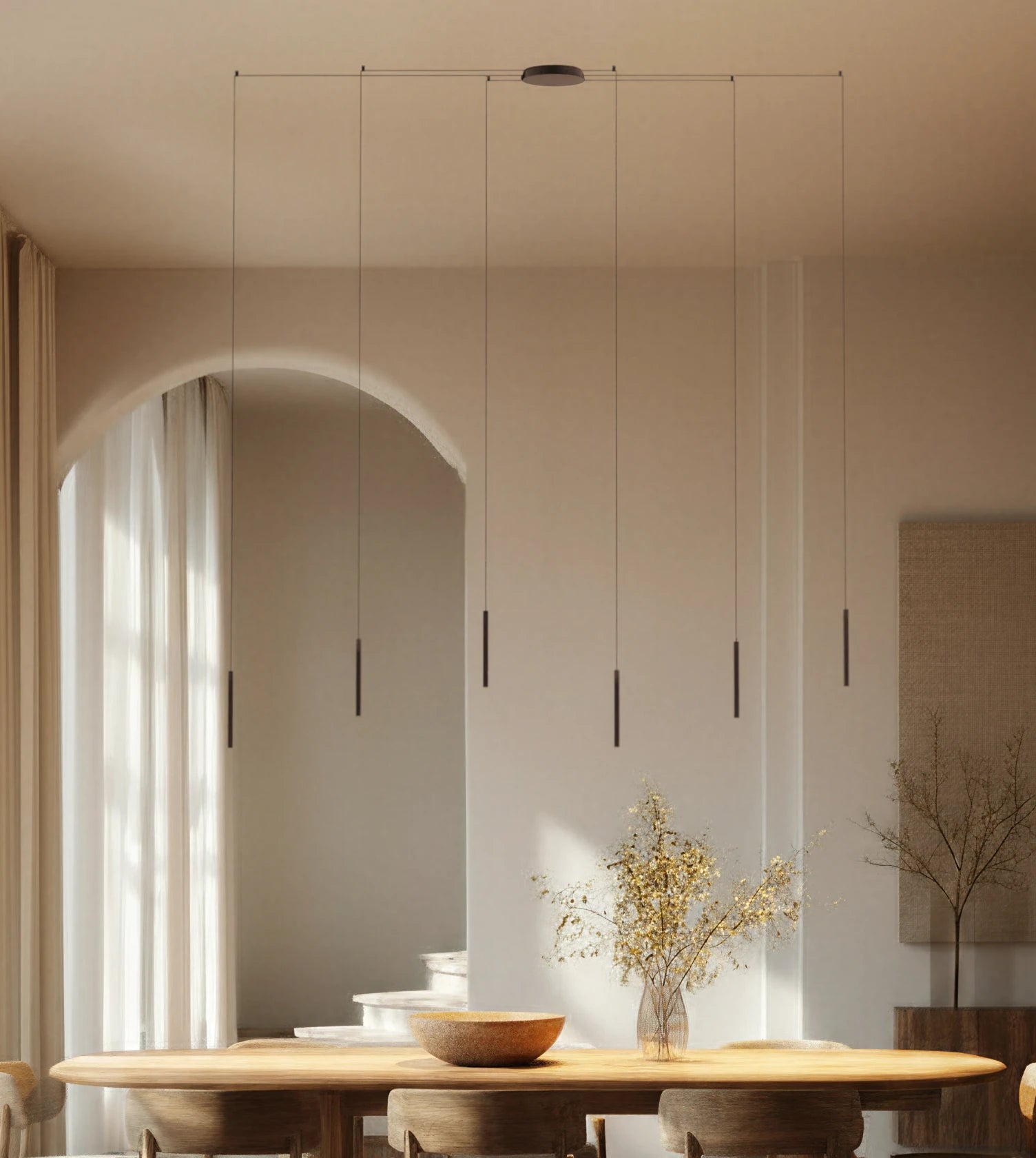 Alyra Black Pendant Light | Adjustable Brightness, Aluminum Design for Kitchen Island 0