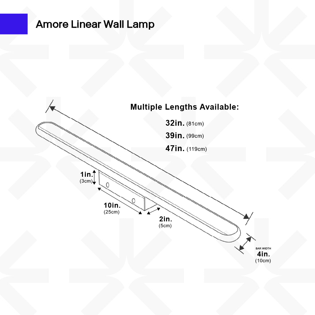 Amore Linear Wall Lamp Ciel Home