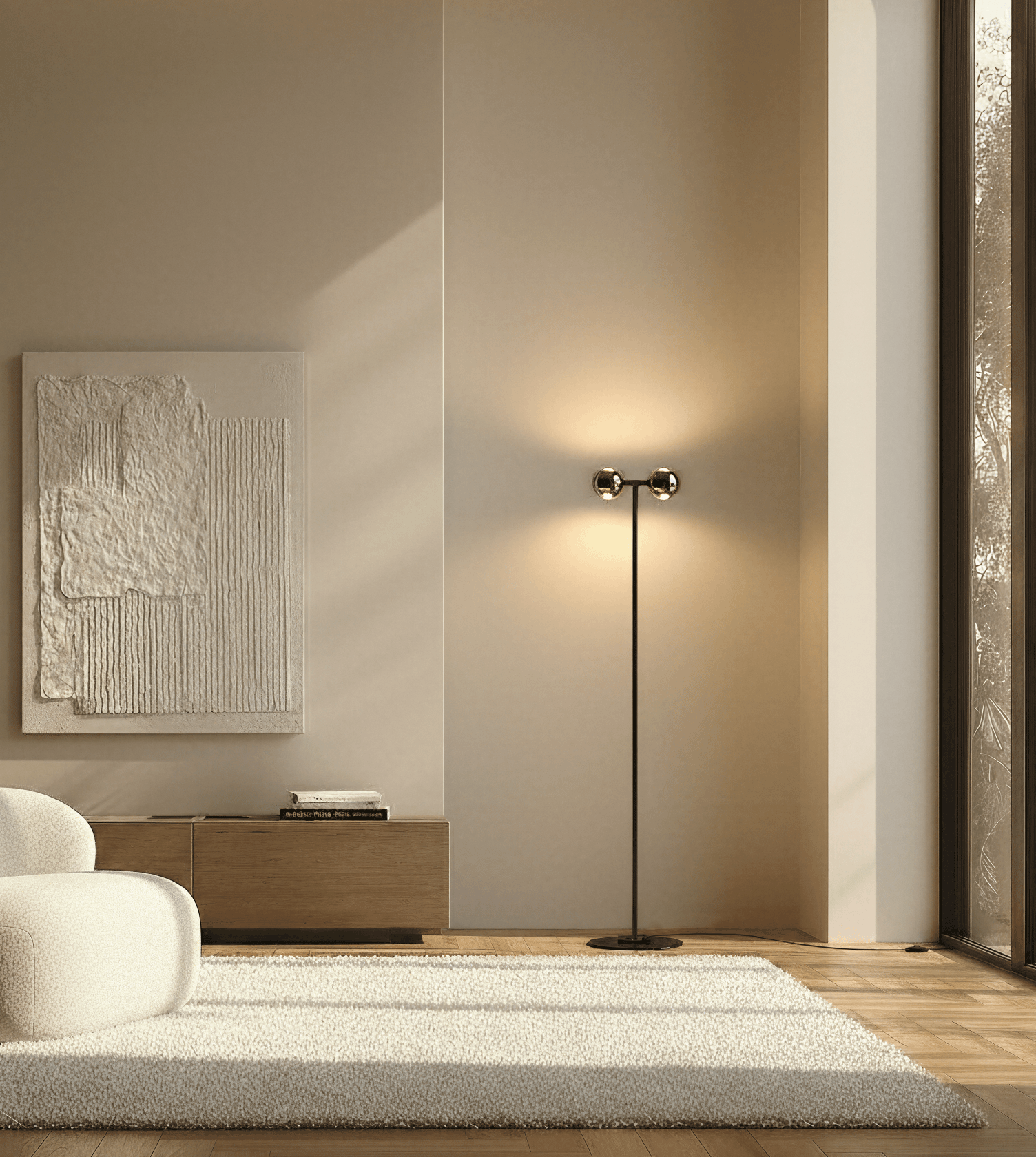 Astra Modern Floor Lamp | Dimmable Aluminum Design for Living Room 0