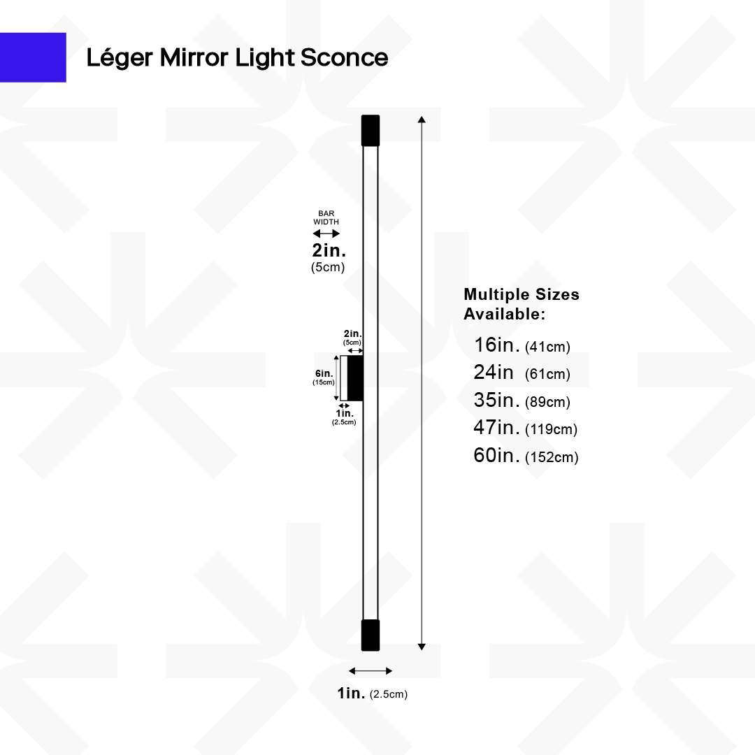 Léger Mirror Light Sconce Ciel Home