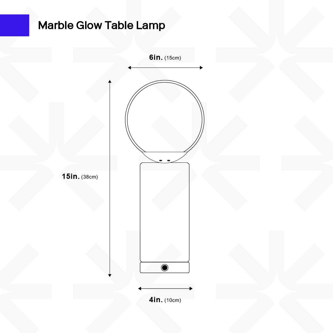 Marble Glow Table Lamp Ciel Home