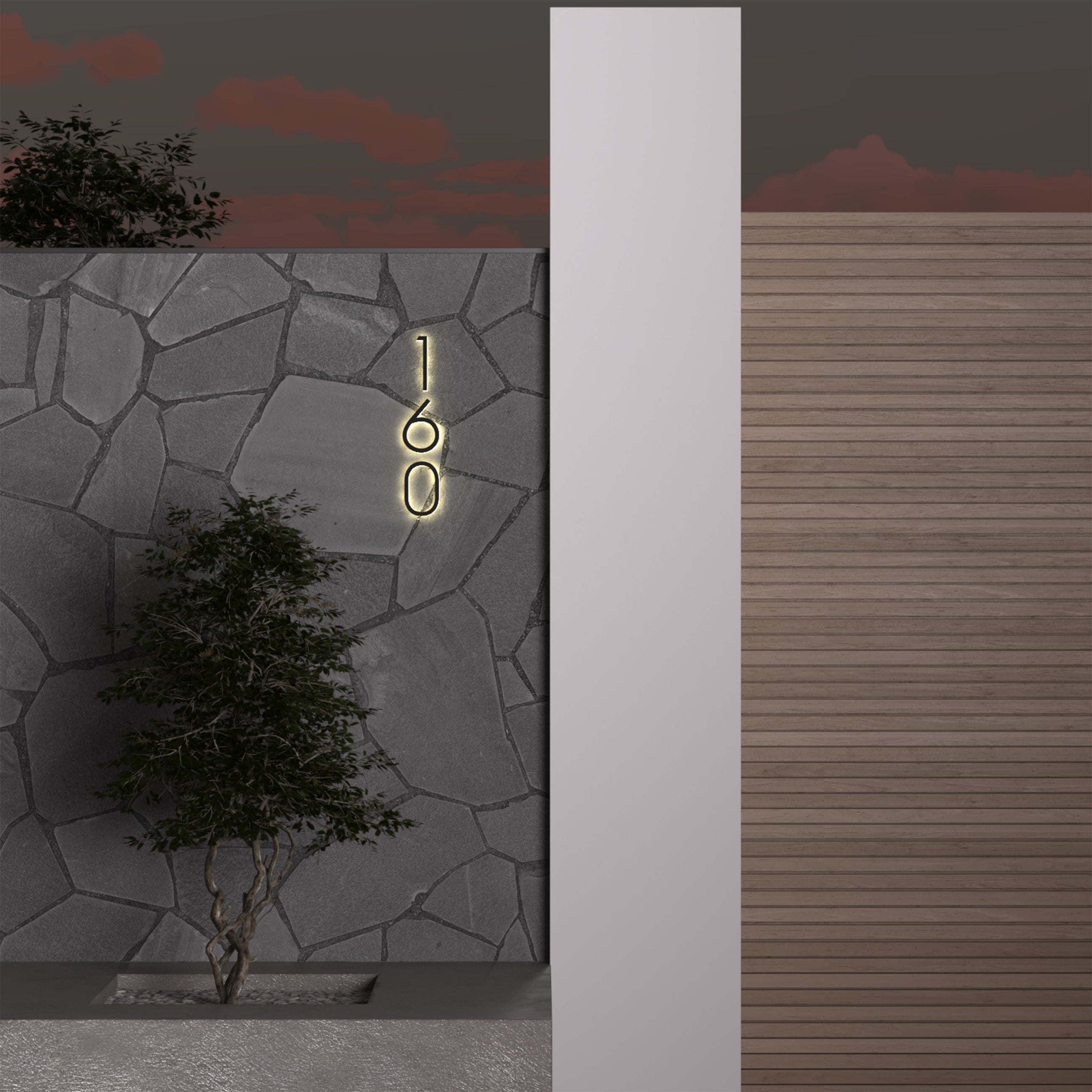 Metal 3D Outdoor Numbers Ciel Home