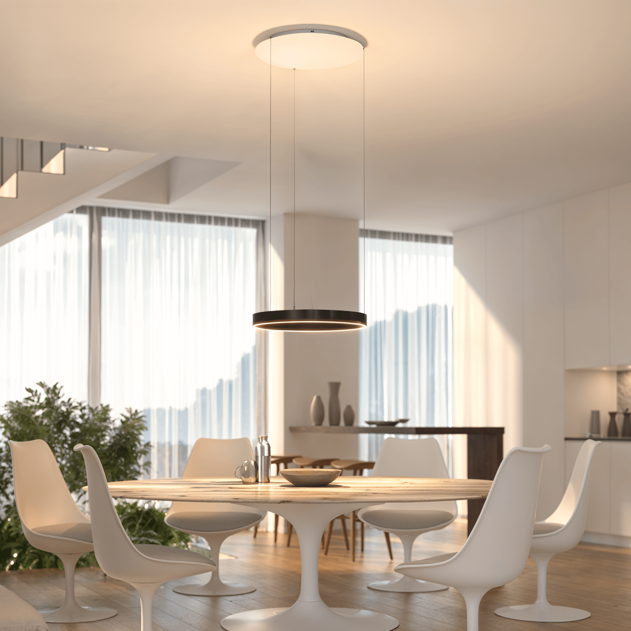 Sola Black Pendant Light | Dimmable, Adjustable Color Temperature Ceiling Fixture 0