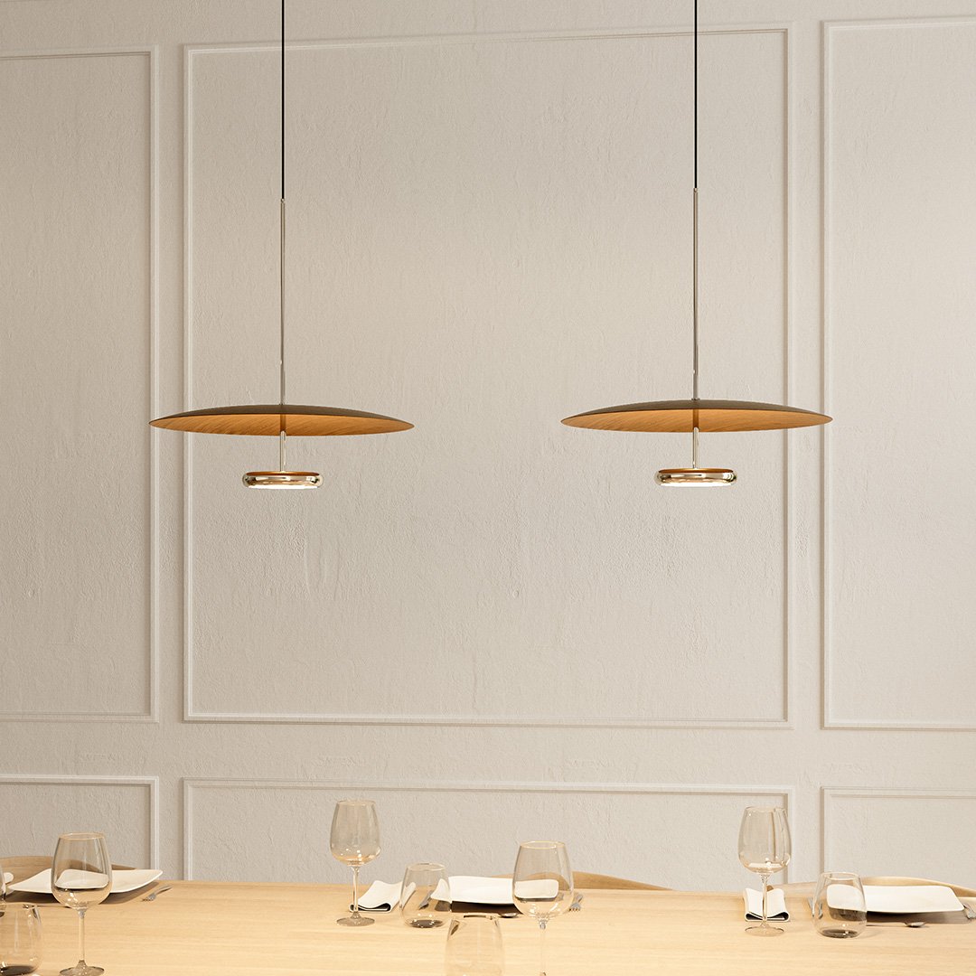 Tera Flush Mount Ceiling Light | Retro LED Fixture, Height Adjustable 0