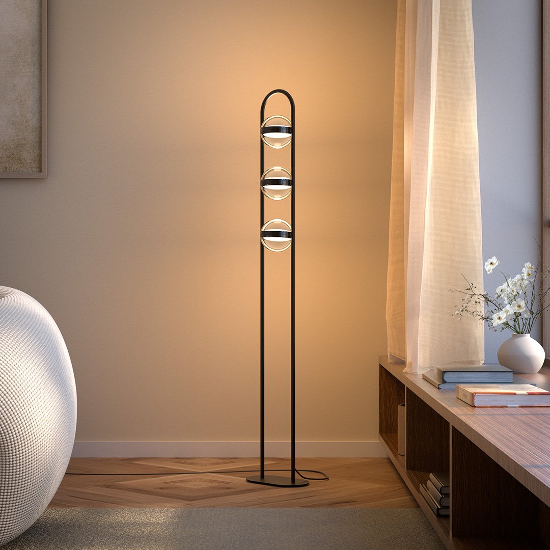 Vera Black Floor Lamp | Modern Design, Dimmable LED Lighting 0