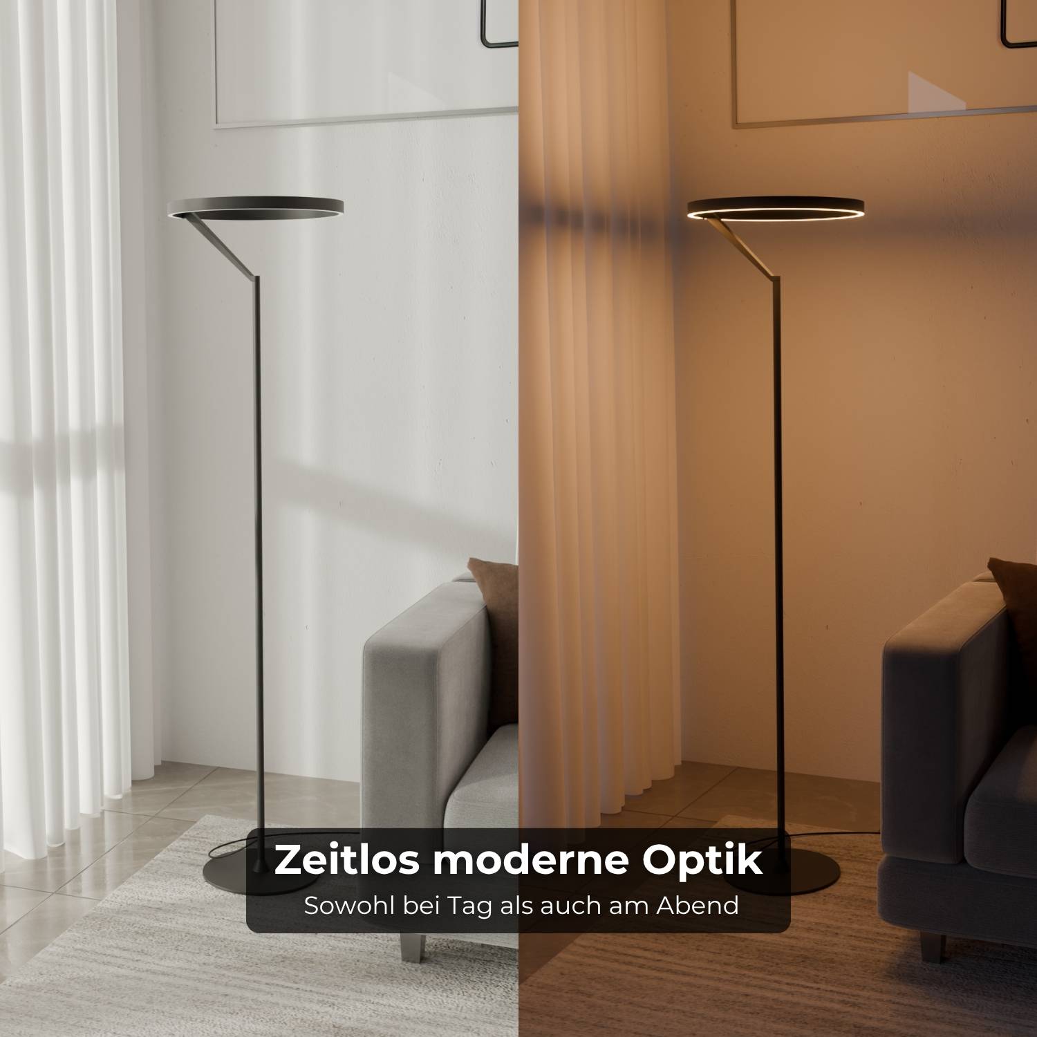Floor Lamp | Modern Minimalist Design, Adjustable Light Ring, Smart Home Lighting Ciel Home